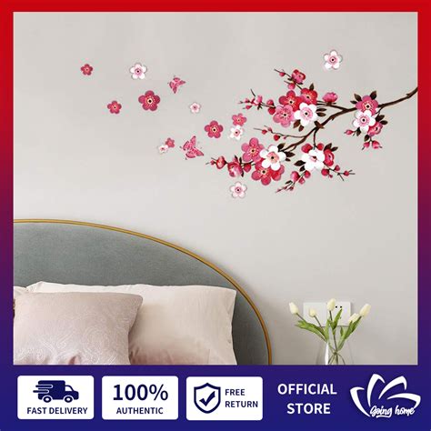 Japanese Cherry Blossom Wall Stickers Sakura Tree Branch Wall Decals