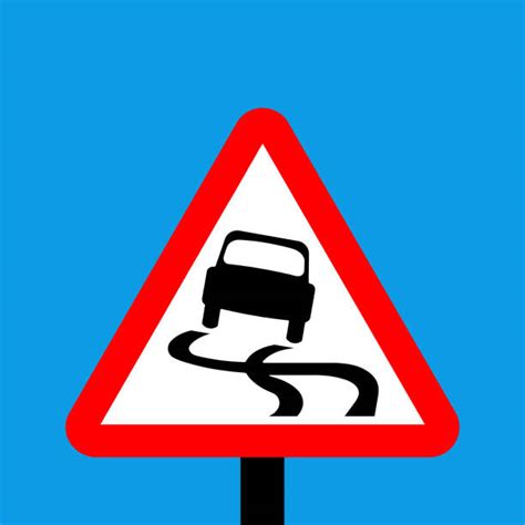 200 Slippery Road Sign Stock Illustrations Royalty Free Vector Graphics And Clip Art Istock