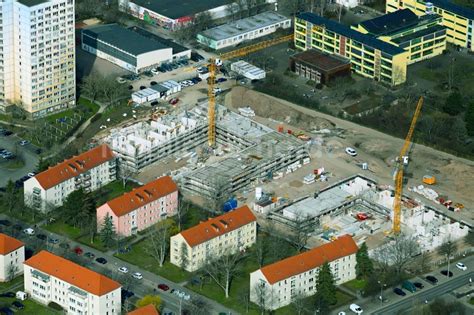 Luftbild Erfurt Baustelle Zum Neubau Einer Mehrfamilienhaus