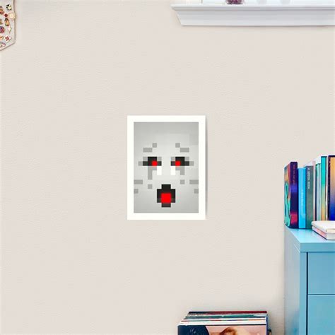 Minecraft Ghast Face Art Print For Sale By Minecraftworld2 Redbubble