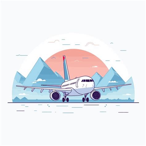 Premium Vector Airplane Illustration