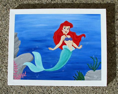 The little Mermaid. acrylic painting on canvas | Acrylic painting ...