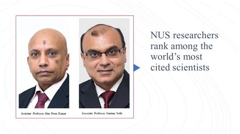 Nus Researchers Rank Among The Worlds Most Cited Scientists