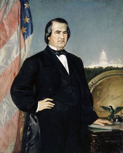 Portrait Of The American President Andrew Johnson By Frank Buchser Artvee