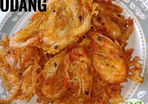 Resep Rempeyek Udang Gimbal Udang Olahan Udang Oleh Wiwik