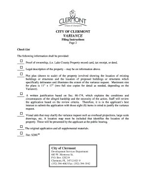 Fillable Online Any Person Requesting A Variance Shall File A Complete