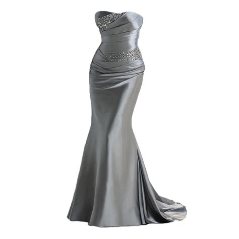 2015 Silver Gray Prom Dresses,Long Satin Prom Dresses,,mermaid Evening ...