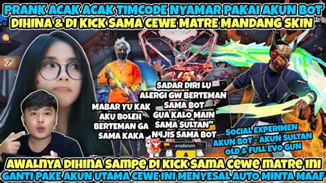 ACAK ACAK TIMCODE PAKAI AKUN GW DIHINA DI KICK SAMA CEWE MATRE