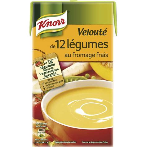 Soupe Velout De L Gumes Au Fromage Frais Knorr L La Belle