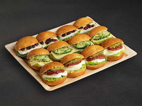 12er Mini Brioche Sandwich VEGGIE bärlifood Business Catering