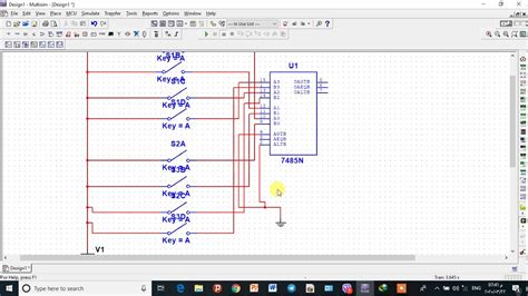 Four Bits Comparators Using Multisim Youtube