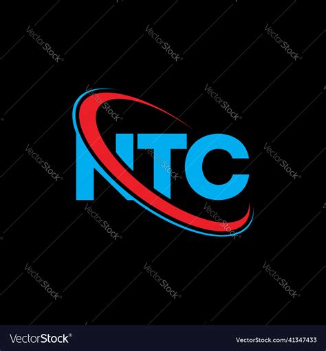 Ntc Logo Letter Design Royalty Free Vector Image