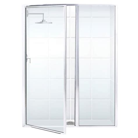 Legend Series 46 X 69 Framed Hinge Swing Shower Door With Inline Panel