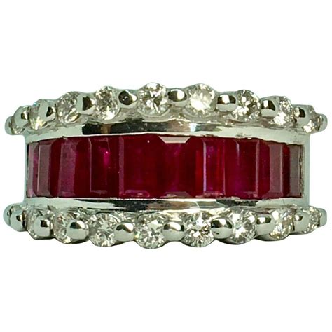 Finest Ruby And Diamond Band Ring For Sale At 1stdibs