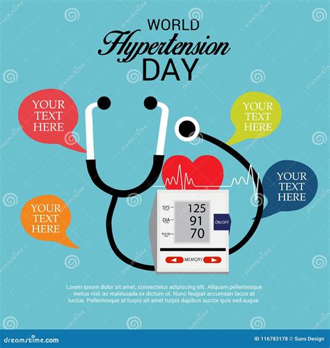 World Hypertension Day. stock illustration. Illustration of awareness ...