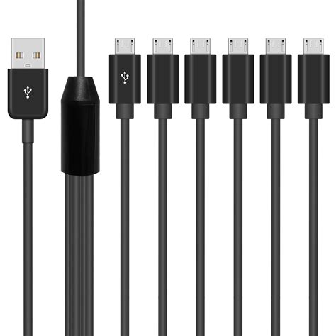 Poyiccot Micro Usb Splitter Cable 6 In 1 Micro Usb Charger Cable