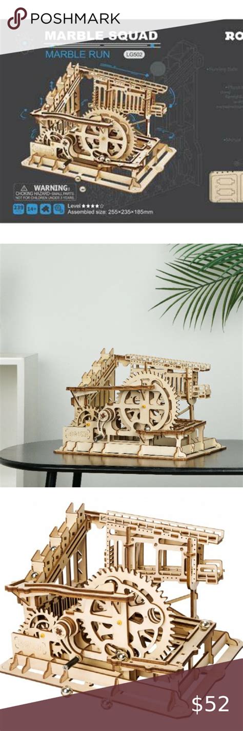 ROKR 3D Wooden Puzzle Marble Run Model Building Kits Mechanical Puzzle