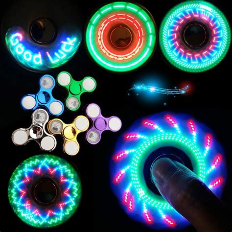 Luminous Fidget Spinner Led Light Up Hand Spinner Adult Glowing Stress