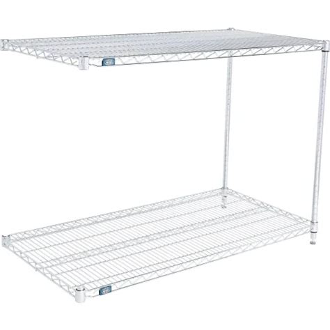 Nexel® 2 Shelf Stainless Steel Wire Shelving Unit Add On 30w X 24d