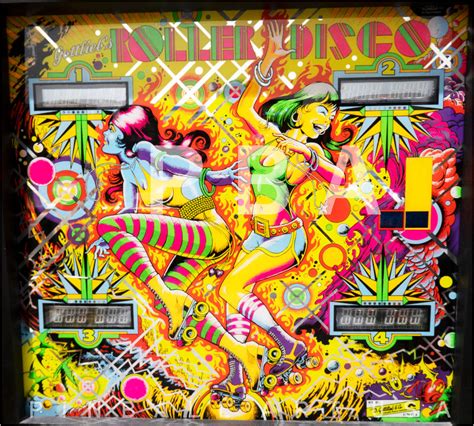 Roller Disco Gottlieb Pinball Art Usa