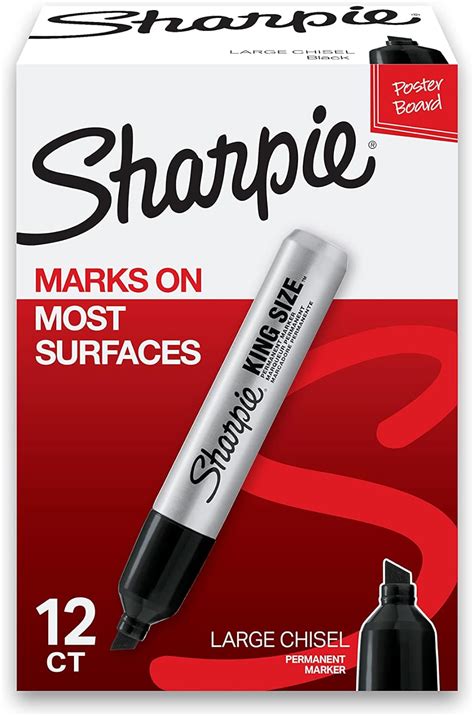 Sharpie King Size Permanent Markers Chisel Tip Markers For