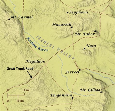 Jezreel Valley And Megiddo Bible Mapper Blog