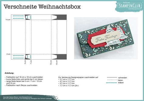 Verschneite Weihnachtsbox Stampinclub Stampin Up Ideen Mit