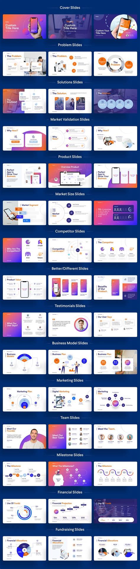 Deckly Pitch Deck Presentation Template Powerpoint Presentation