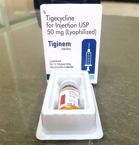 Tiginem Inj Tigecycline Mg Injection Lyophilized Usp Vial Tray