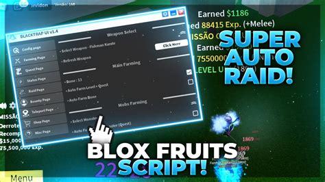 Blox Fruits Script Blacktrap Hub Roblox Auto Raid Atualizado