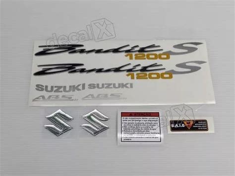 Kit Jogo Faixa Emblema Adesivo Suzuki Bandit 1200s 2008 Azul