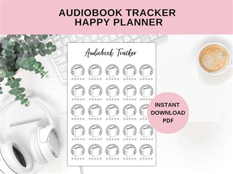 Printable Audiobook Tracker For Hp 50 Books Etsy