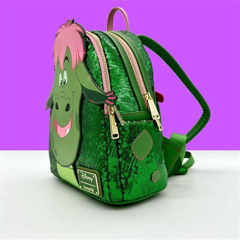 Loungefly Disney Petes Dragon Elliot Sequin Cosplay Mini Backpack Get