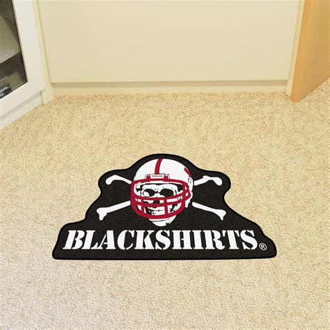 FanMats® 20714 - University of Nebraska - Blackshirts Logo on Mascot Mat