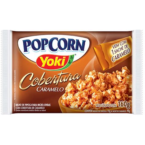 Pipoca Para Microondas Pop Corn Cobertura Caramelo G Yoki No Shoptime