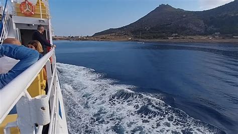 Viaggio Di Andata Trapani Favignana Con Scalo A Levanzo Con La Nave