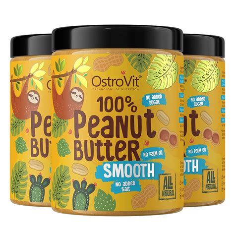 OstroVit Peanut Butter x3 MASŁO ORZECHOWE SMOOTH Krem Orzechowy