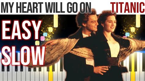 My Heart Will Go On Titanic Céline Dion Easy Slow Piano Tutorial 🎹 Video 4k🤙 Youtube