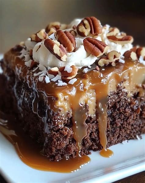 German Chocolate Poke Cake Homemade Recipes