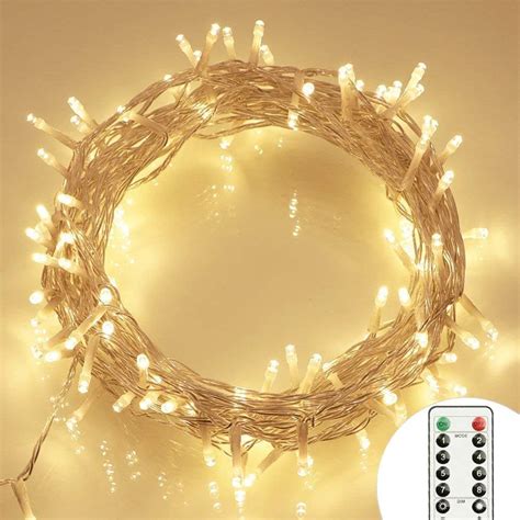 Remote And Timer 100 LED Outdoor Battery Fairy Lights 8 Modes