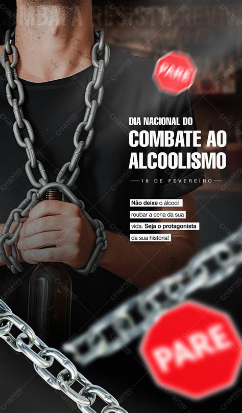 Dia Nacional Do Combate Ao Alcoolismo De Fevereiro Social Media Post