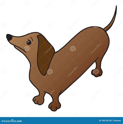 Cartoon Weiner Dog Stock Vector Illustration Of Loyalty 106156736