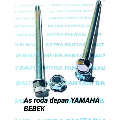 Jual 1set 1AS 1 MUR NUT Baut AS Roda Depan Yamaha MIO F1ZR ALFA