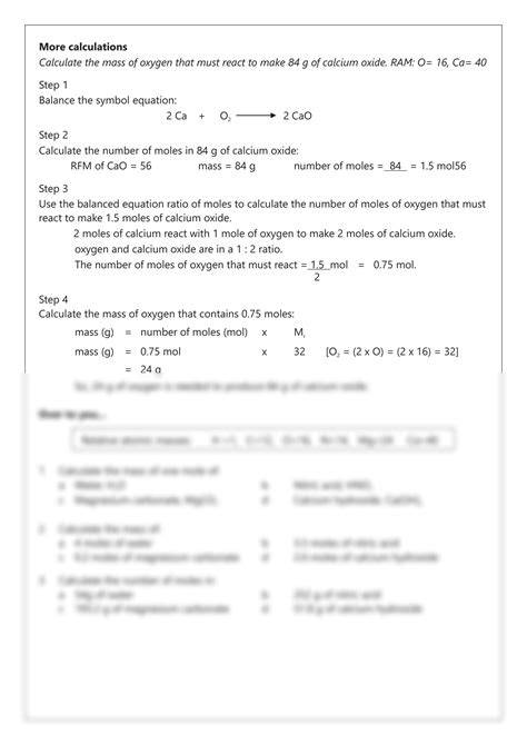 Solution Moles And Molar Mass Calculations Explained Studypool