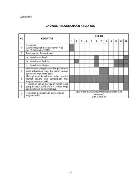 Lampiran Program Kerja Kesehatan Pdf
