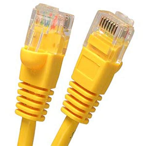 Cable Cat5e Wmolded Boots Yellow 50 Compatible Cable Inc