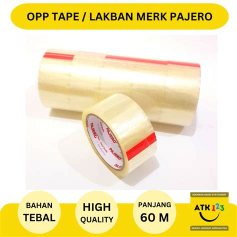 Jual OPP Tape Isolasi Plakban Lakban Bening 2 Merk Pajero Shopee