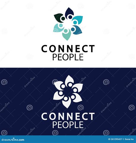 People Connect Logo Design Template Connection Logo For Business Stock