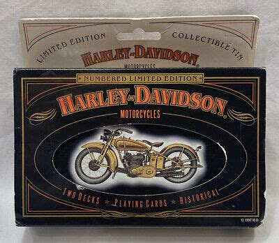 Harley Davidson Motorcycles Limited Edition Playing Cards In Tin 1997