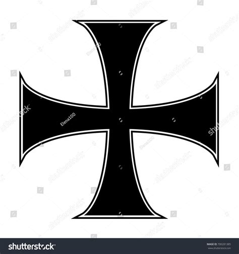 Templar Knights Cross Vector Design Stock Vector 700281385 - Shutterstock